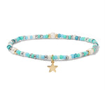 Turquoise Star Stretch Anklet