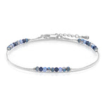 Silver Blue Crystal Anklet