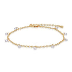 Gold Clear Crystal Anklet