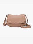 Daia Vegan Whipstitch Crossbody- Taupe