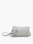 Riley Crossbody Wristlet- Grey