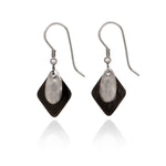 Silver Forest Triangle Dangle Earrings