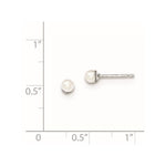 Sterling Silver 3-4mm Freshwater Cultured Pearl Studs