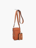 Parker Quilted Crossbody Bag- Brown