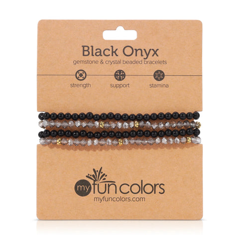 Black Onyx Bracelet Set