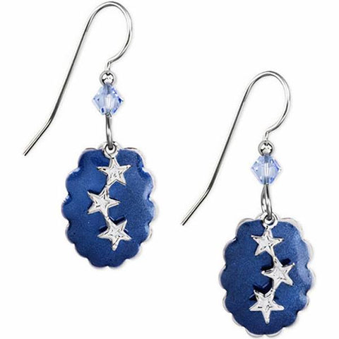 Blue Cloud and Star Earrings