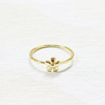 Sterling Silver Gold Plated Flower Ring