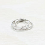 Sterling Silver CZ Triple Ring Stack