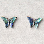 Wild Pearle Abalone Butterfly Stud Earrings