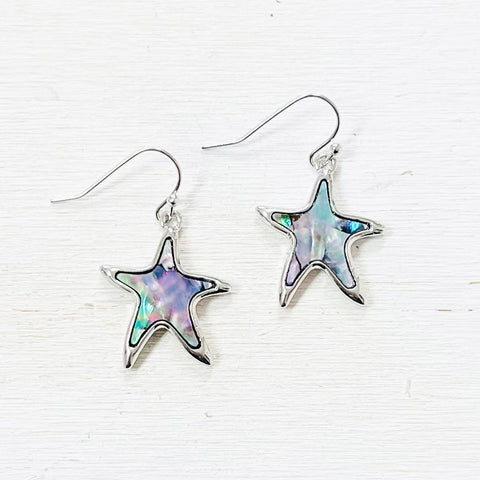 Fashion Abalone Starfish Earrings