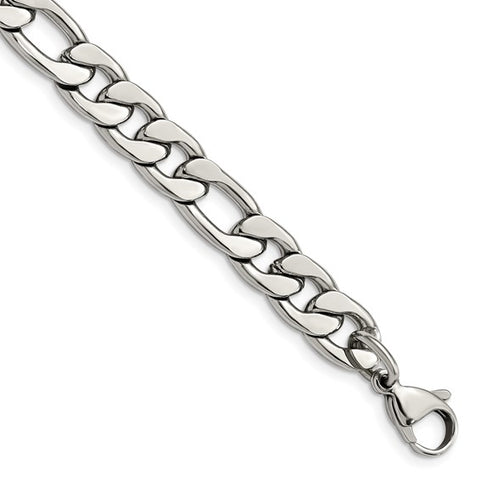 Stainless Steel Figaro Chain Bracelet