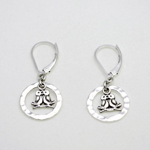 Sterling Silver Love Bird Earrings