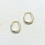 Sterling Silver Gold Plated CZ Hoops