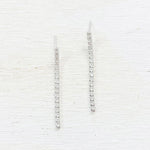 Sterling Silver CZ Drop Earrings