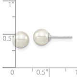 Sterling Silver Imitation Pearl Studs