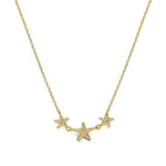Pavé Gold Dancing Starfish Necklace