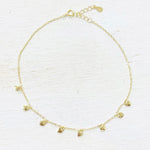 Sterling Silver Gold Plated Heart Anklet