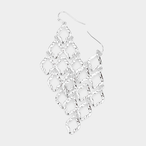 Fashion Silver Tone Dangle Earrings