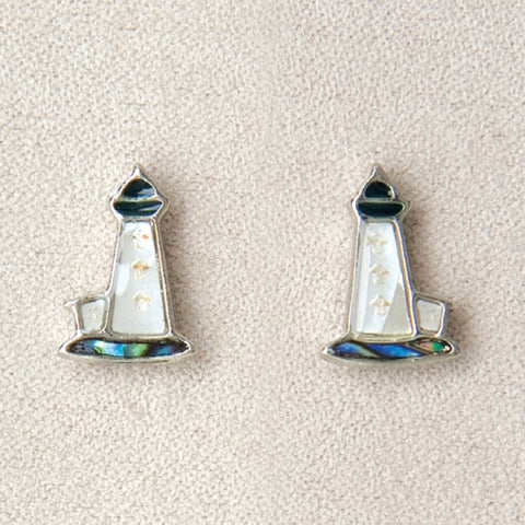 Wild Pearle Abalone Lighthouse Stud Earrings