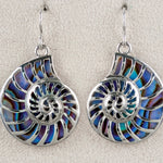 Wild Pearle Abalone Nautilus Earrings