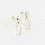 Sterling Silver Gold Plated Teardrop Dangle Earrings