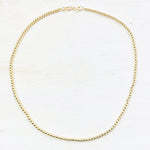 Sterling Silver Gold Plated Ball Necklace