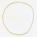 Sterling Silver Gold Plated Ball Necklace