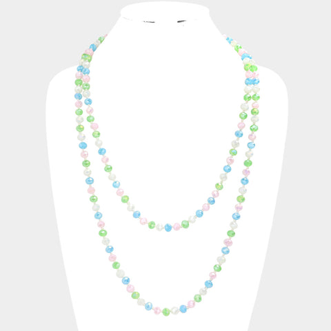 Fashion Multi Color Beaded Long Necklace