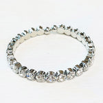 Fashion Silver Tone Rhinestone Flexible Bangle