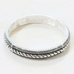 Fashion Silver Tone Stretch Bracelet