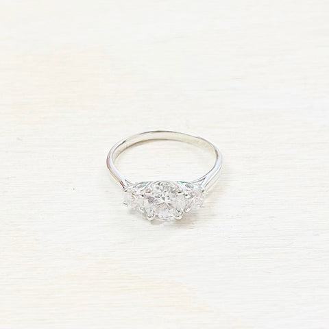 Sterling Silver CZ Engagement Style Ring