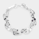 Fashion Rhinestone Flip Flop Magnetic Bracelet