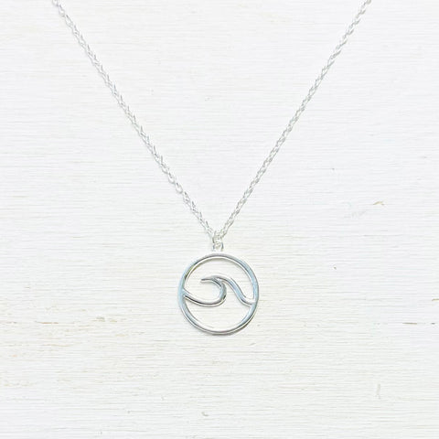 Sterling Silver Wave Necklace
