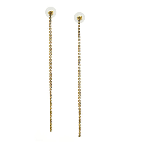 Fashion Gold Tone Rhinestone Drop Earrings