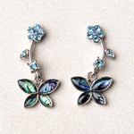 Wild Pearle Abalone Butterfly Garden Earrings