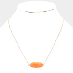 Fashion Orange Stone Necklace