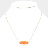 Fashion Orange Stone Necklace