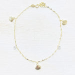 Sterling Silver Gold Plated Sea Shell Anklet