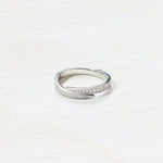 Sterling Silver CZ Open Twist Ring