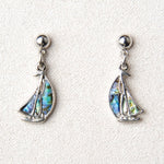 Wild Pearle Abalone Sailboat Earrings