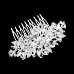 Silver Tone Rhinestone Bridal Hair Comb