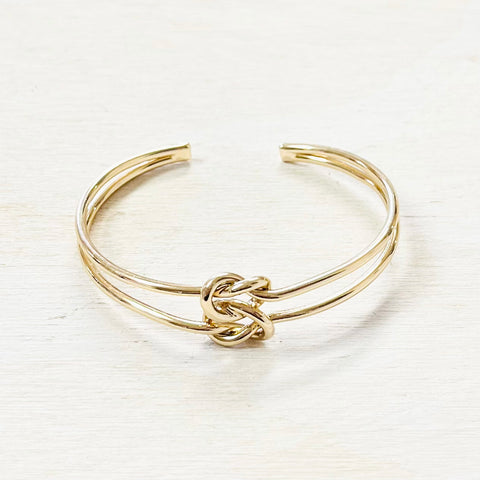 Fashion Gold Tone Knot Cuff