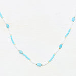 Fashion Blue and White Beaded Necklace