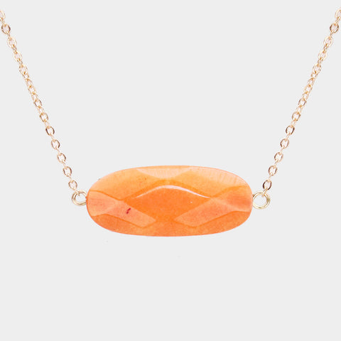 Fashion Orange Stone Necklace