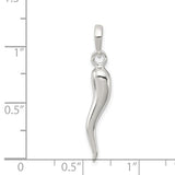 Sterling Silver Italian Horn Charm