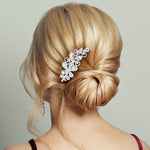 Silver Tone Rhinestone Bridal Hair Comb
