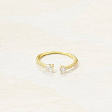 Sterling Silver CZ Open Ring- Size 7