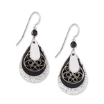 Silver Forest Black & Silver Dangle Earring