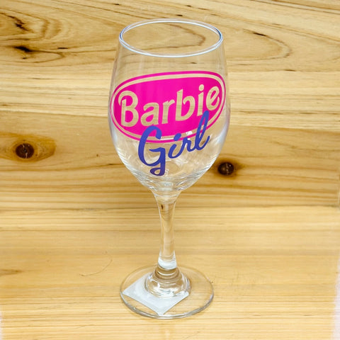 Barbie Girl Wine Glass