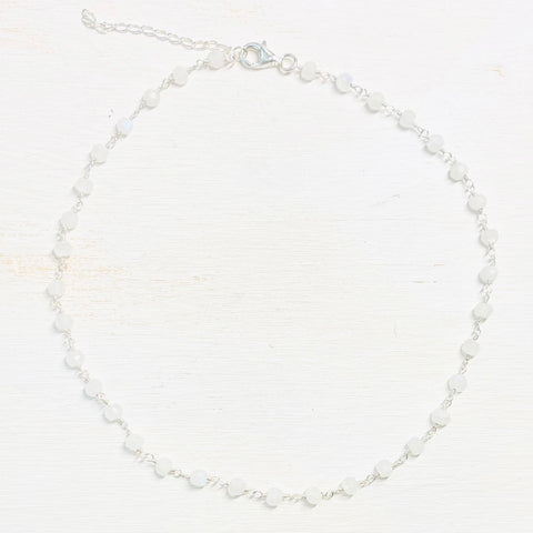 Sterling Silver Clear Stone Choker